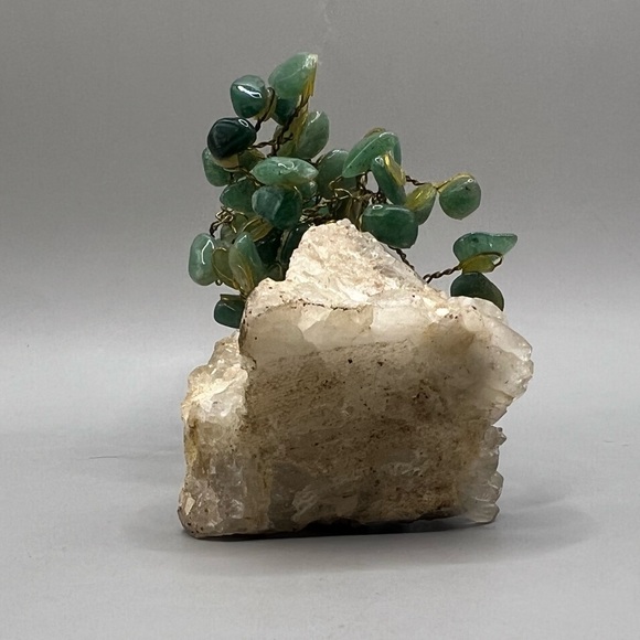 Green Quartz Gemstone Tree 5” Handmade by Brazil Gems - Picture 2 of 4